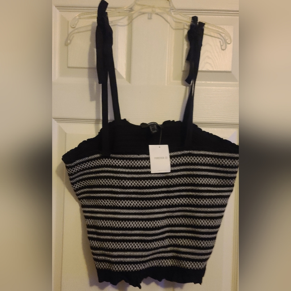 Forever 21 Black Woven Top